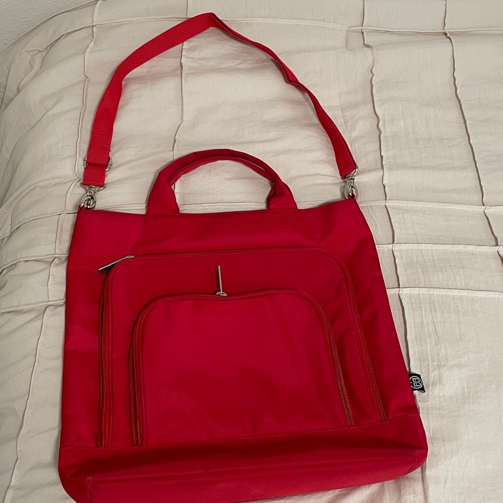 Red Tote Bag with Shoulder Strap